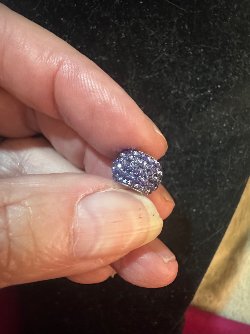 Sparkling Purple Crystal Dome Earring - Women Jewelry Pandora